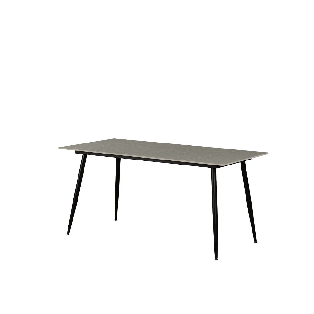 Jules Gray dining table Dimehouse Gray LxWxH 157x92x13 Sintered stone White photo diagonal front view