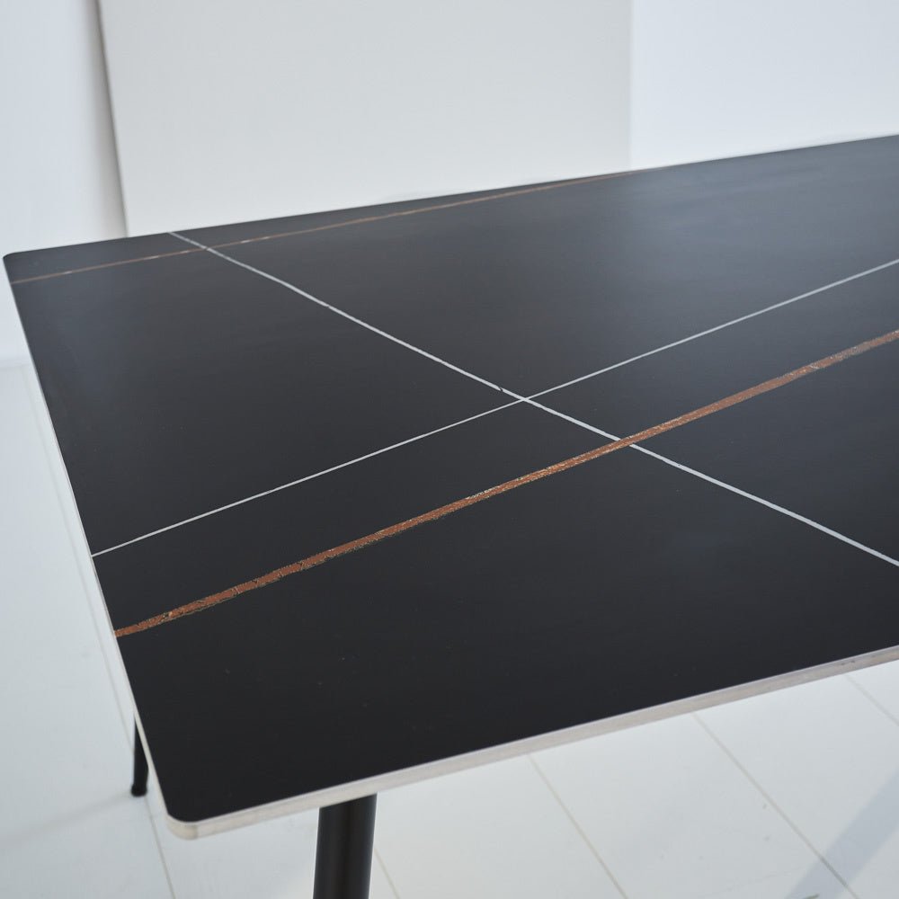 Jules Black dining table Dimehouse Black LxWxH 78x27x10 Sintered stone Atmospheric photo detail