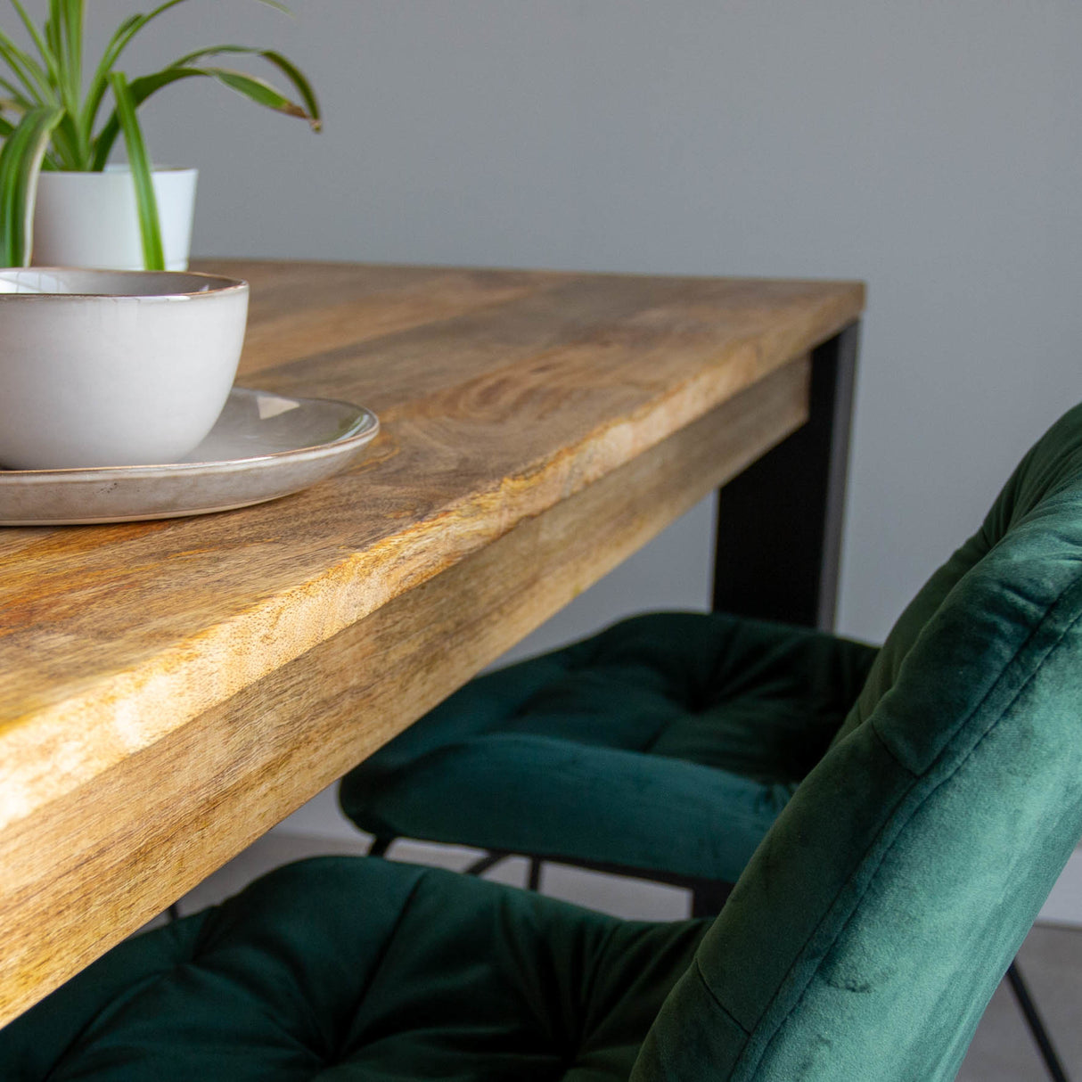 Dining table Kansas Dimehouse Brown LxWxH 165x98x20 Mango wood Atmospheric photo detail