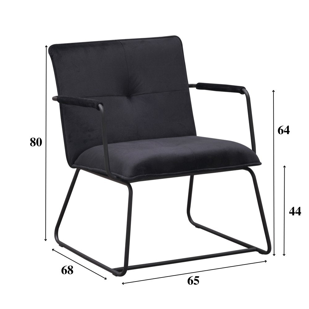 Hailey Velvet armchair Dimehouse Dark green LxWxH 66x64x37 Velvet White photo size indication