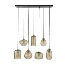 Hanging lamp Faye DH Interior Amber color glass Amber color glass White photo front view