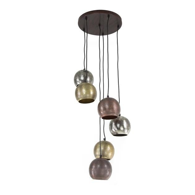 Hanging lamp Berns DH Interior Nickel LxWxH 47x43x25 Nickel White photo diagonal front view