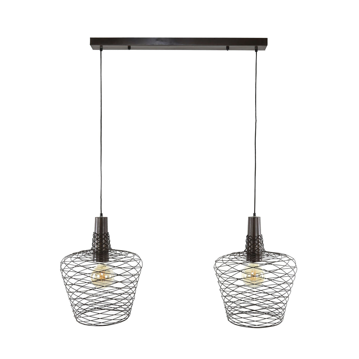 Hanging lamp Luki DH Interior Copper LxWxH 95x49x45 Metal White photo front view