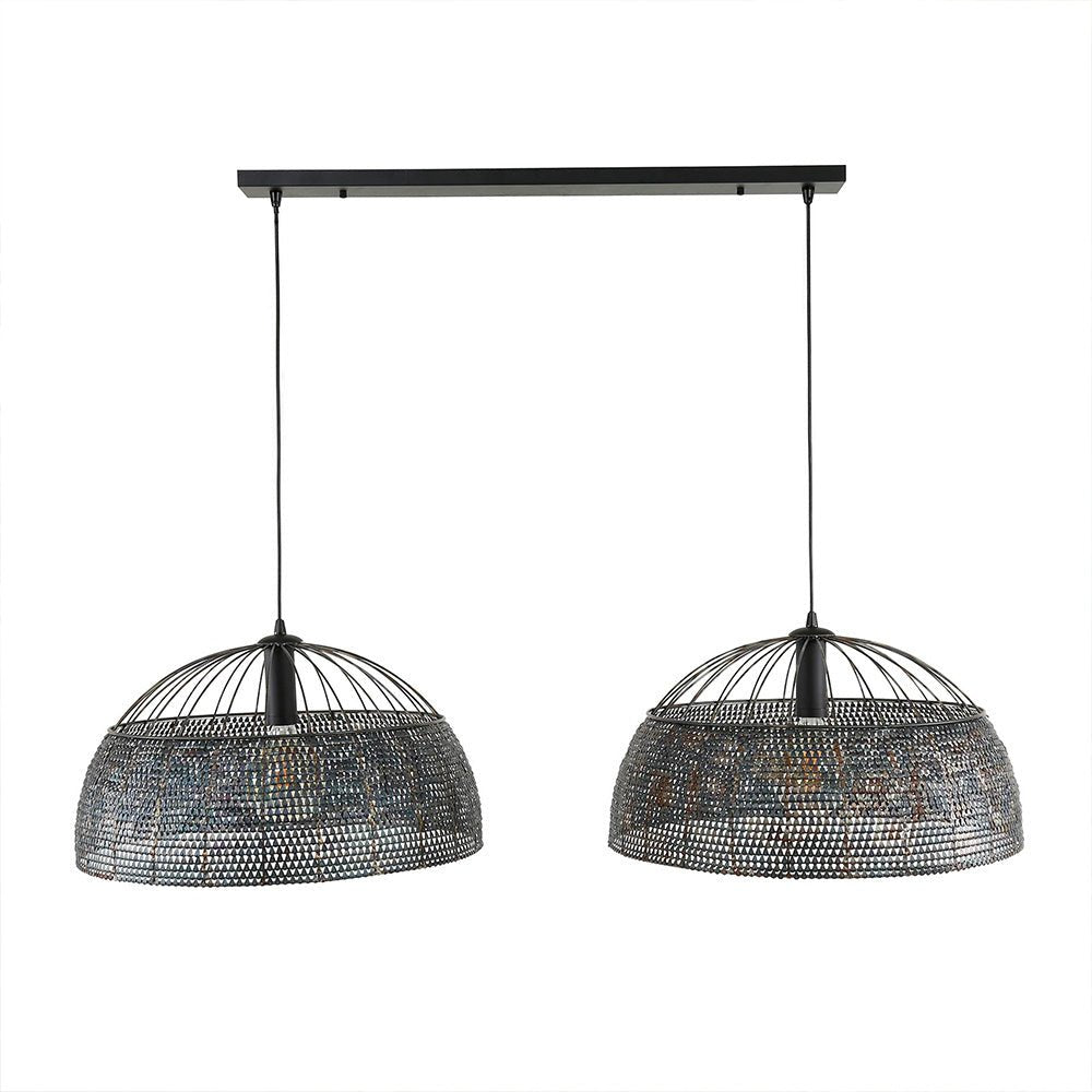 Hanging lamp Jessica DH Interior Brown LxWxH 63x63x43 Black brown White photo front view