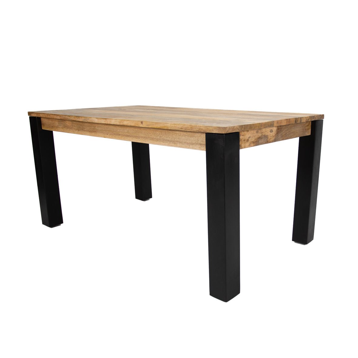 Dining table Kansas Dimehouse Brown LxWxH 248x108x25 Mango wood White photo diagonal front view