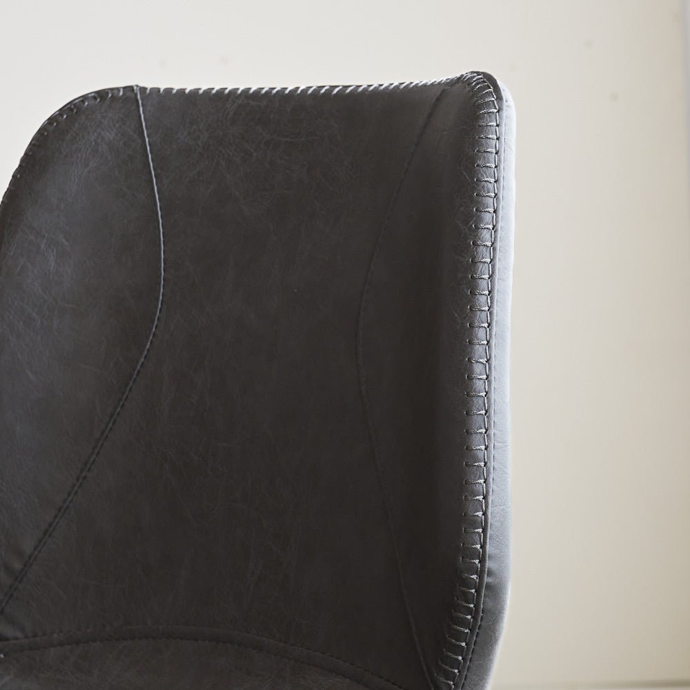 Bar stool Beau artificial leather Dimehouse Anthracite LxWxH 82x54x52 Faux leather Atmospheric photo detail
