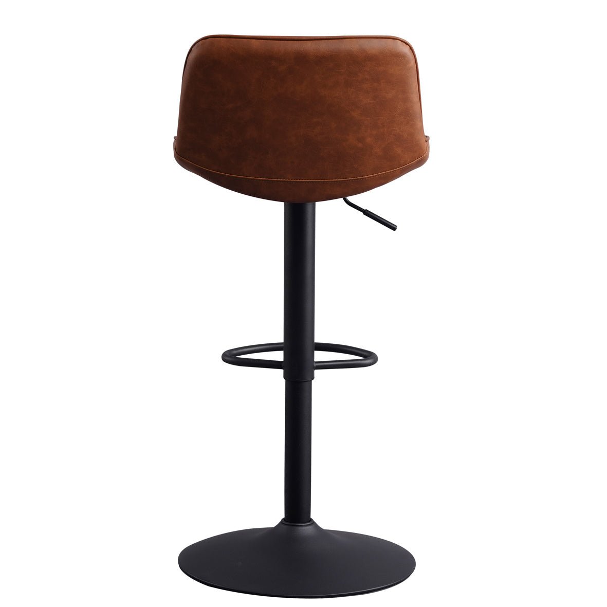 Barstool Jason Dimehouse Cognac LxWxH 82x52x39 Faux leather White photo diagonal rear view