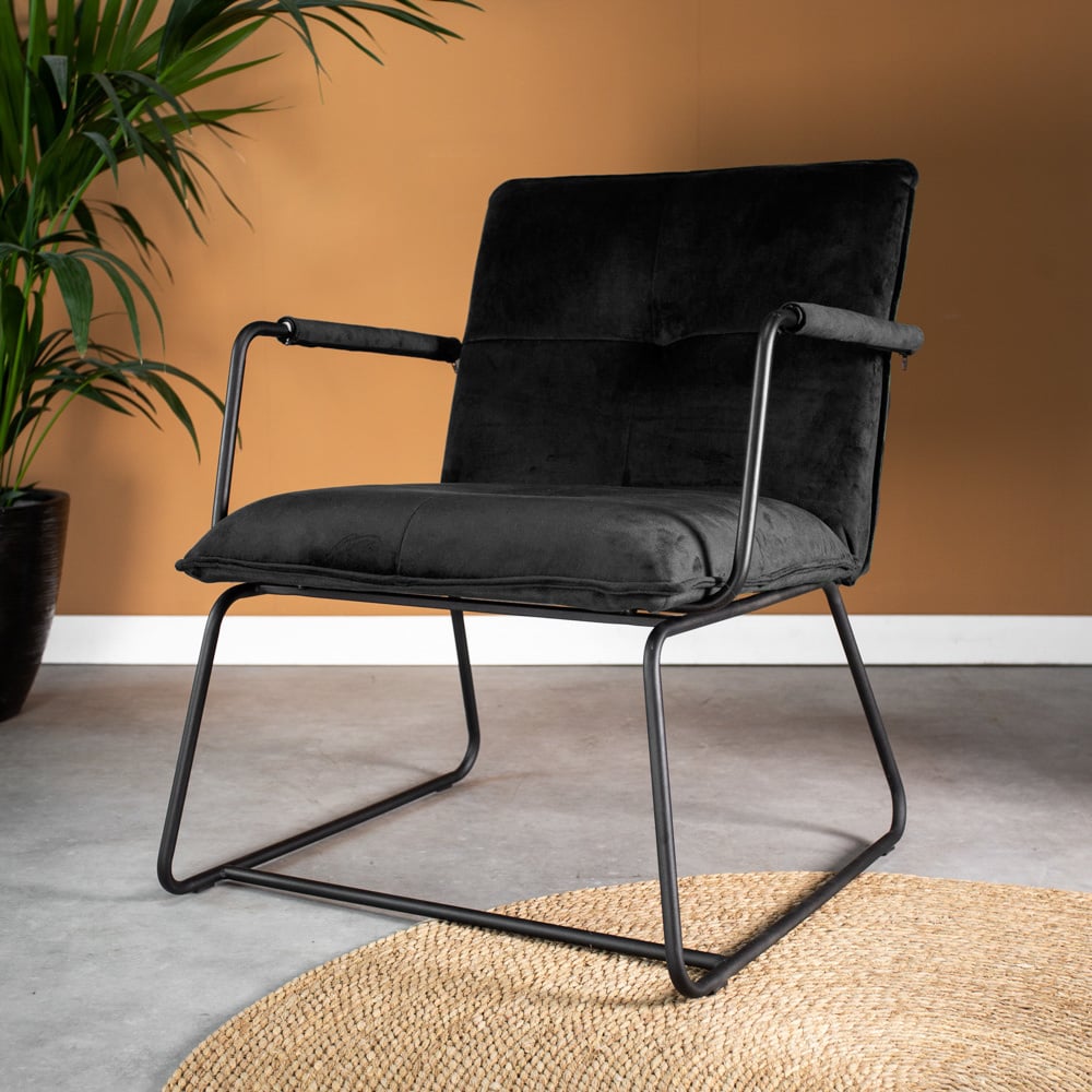Hailey Velvet armchair Dimehouse Dark green LxWxH 66x64x37 Velvet Atmospheric photo diagonal front view