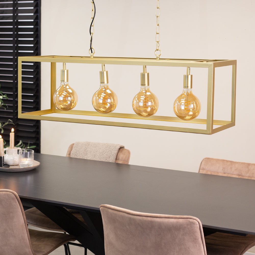 Hanging lamp Aiden Dimehouse Gold LxWxH 105x41x36 Metal Atmospheric photo diagonal front view