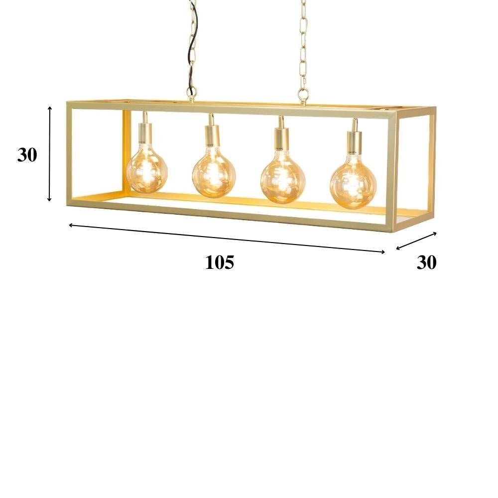 Hanging lamp Aiden Dimehouse Gold LxWxH 105x41x36 Metal White photo size indication