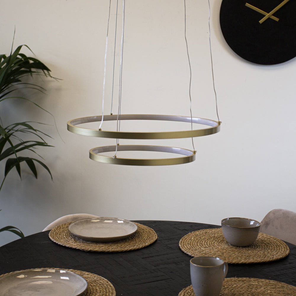 Hanging lamp Elaine Gold Dimehouse Gold LxWxH 56x56x12 Metal Atmosphere photo front view