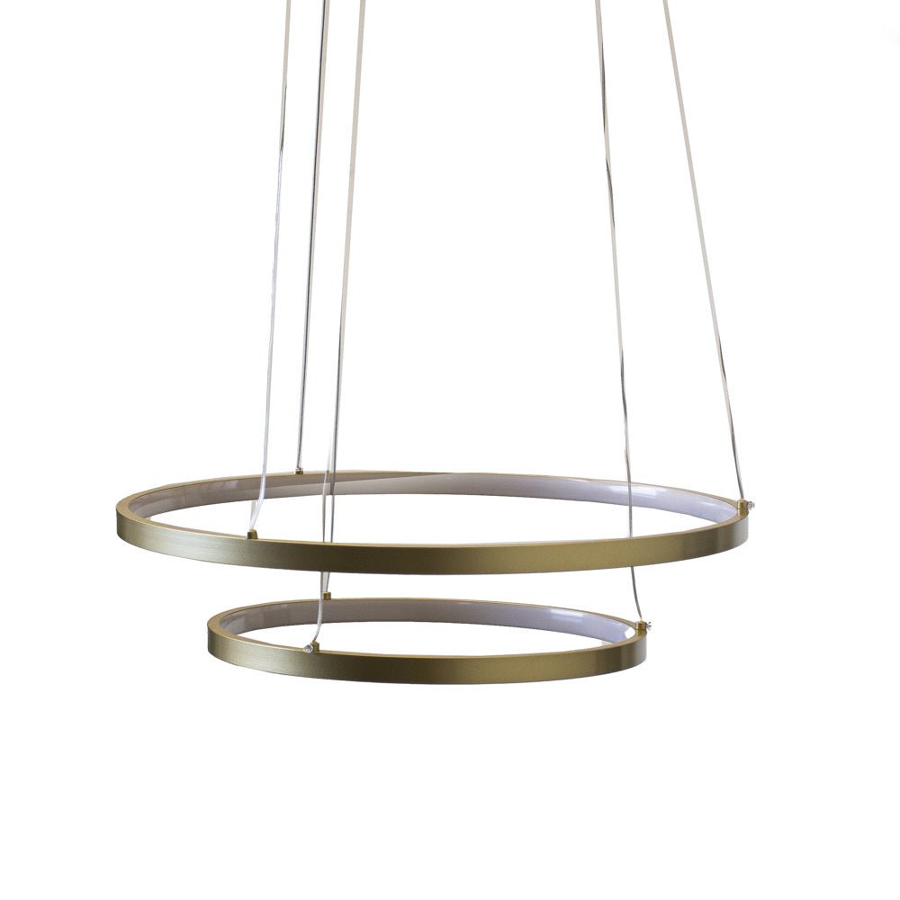 Hanging lamp Elaine Gold Dimehouse Gold LxWxH 56x56x12 Metal White photo front view