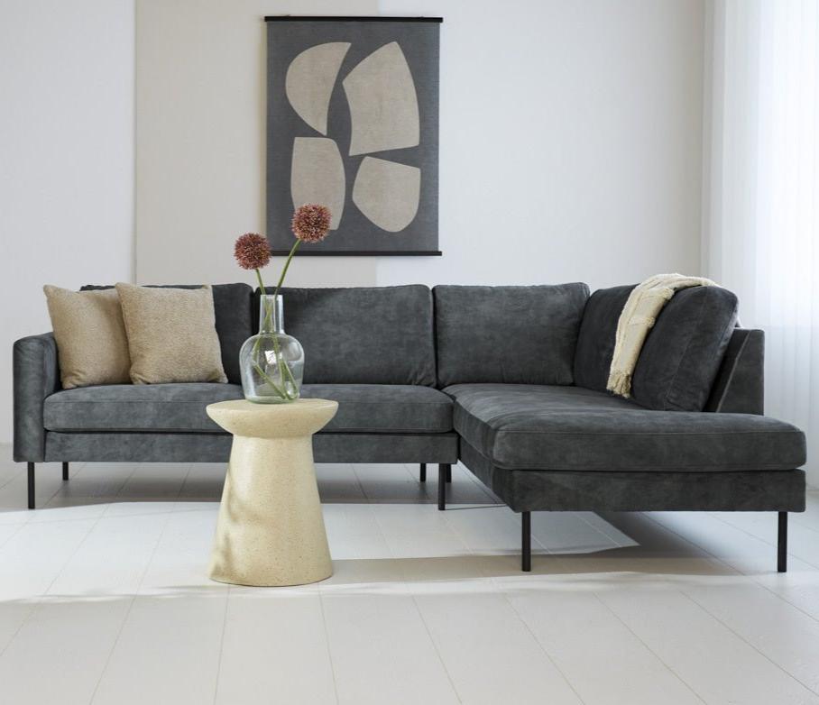 Sofa Gaya DeGeBe Anthracite Fabric Atmospheric photo front view