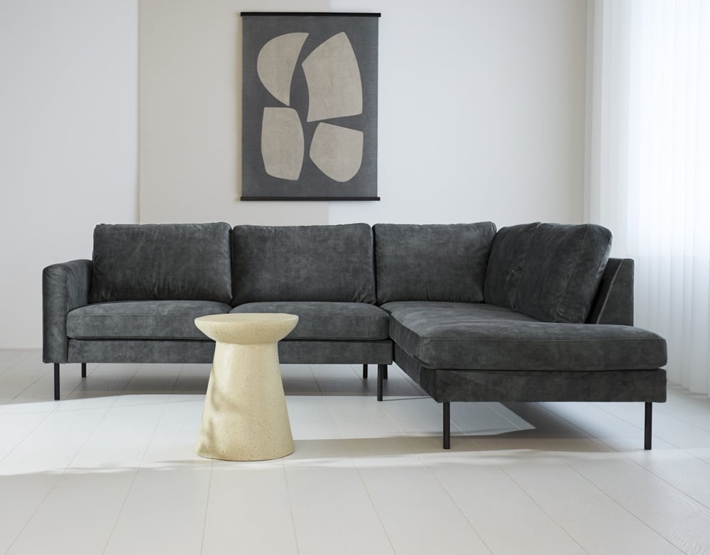 Sofa Gaya DeGeBe Anthracite Fabric Atmospheric photo front view