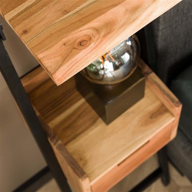 Bedside table Vanessa DH Interior Acacia LxWxH 140x30x25 Acacia wood Ambient photo detail