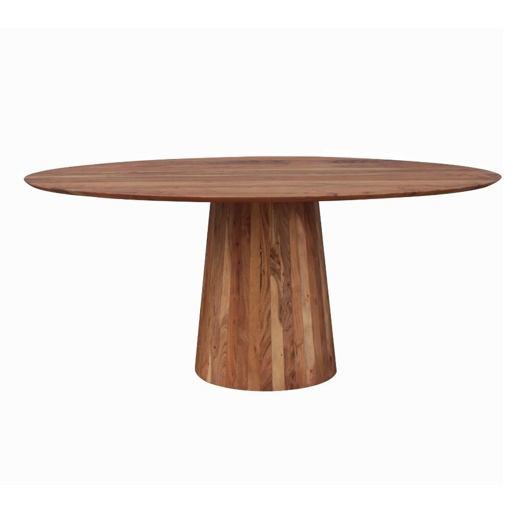Dining table Amelia Dimehouse Oak LxWxH 188x108x11 Acacia wood Atmospheric photo diagonal front view