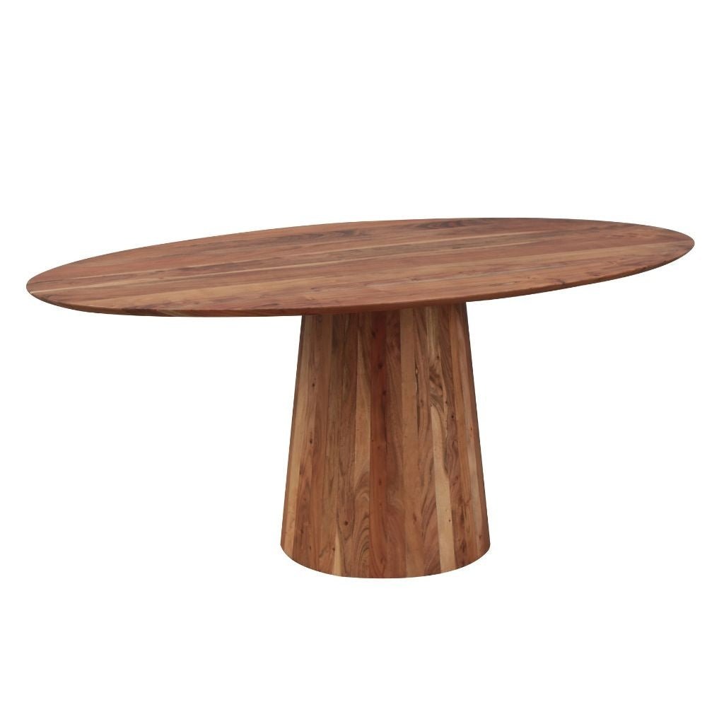Dining table Amelia Dimehouse Oak LxWxH 188x108x11 Acacia wood Atmospheric photo diagonal front view