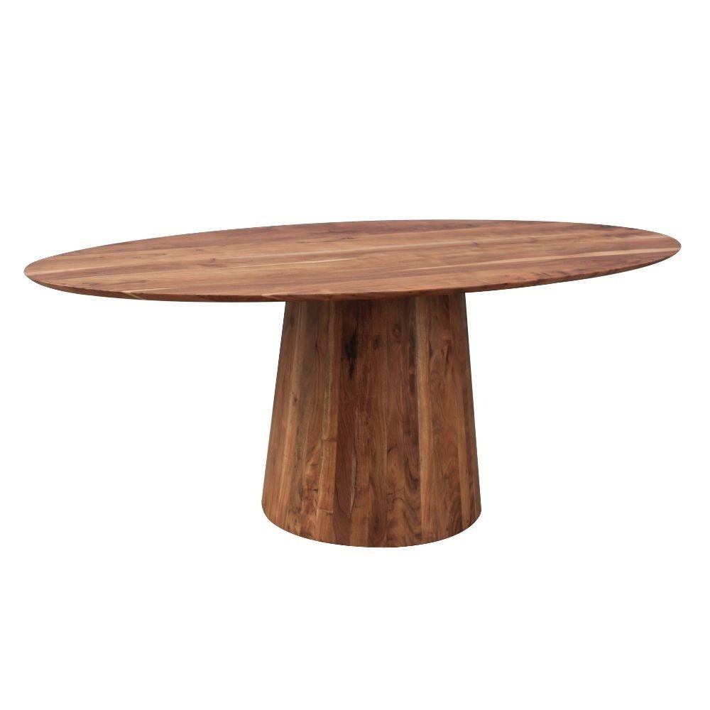 Dining table Amelia Dimehouse Oak LxWxH 208x108x11 Acacia wood Atmospheric photo diagonal front view
