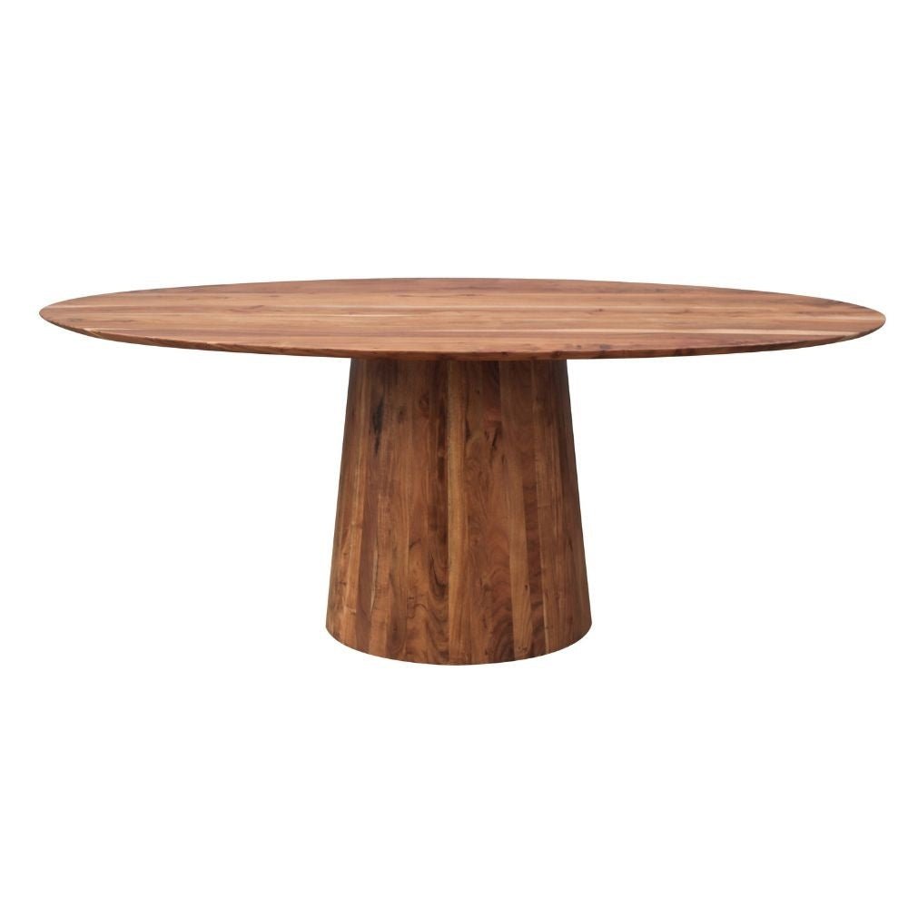 Dining table Amelia Dimehouse Oak LxWxH 208x108x11 Acacia wood Atmospheric photo diagonal front view