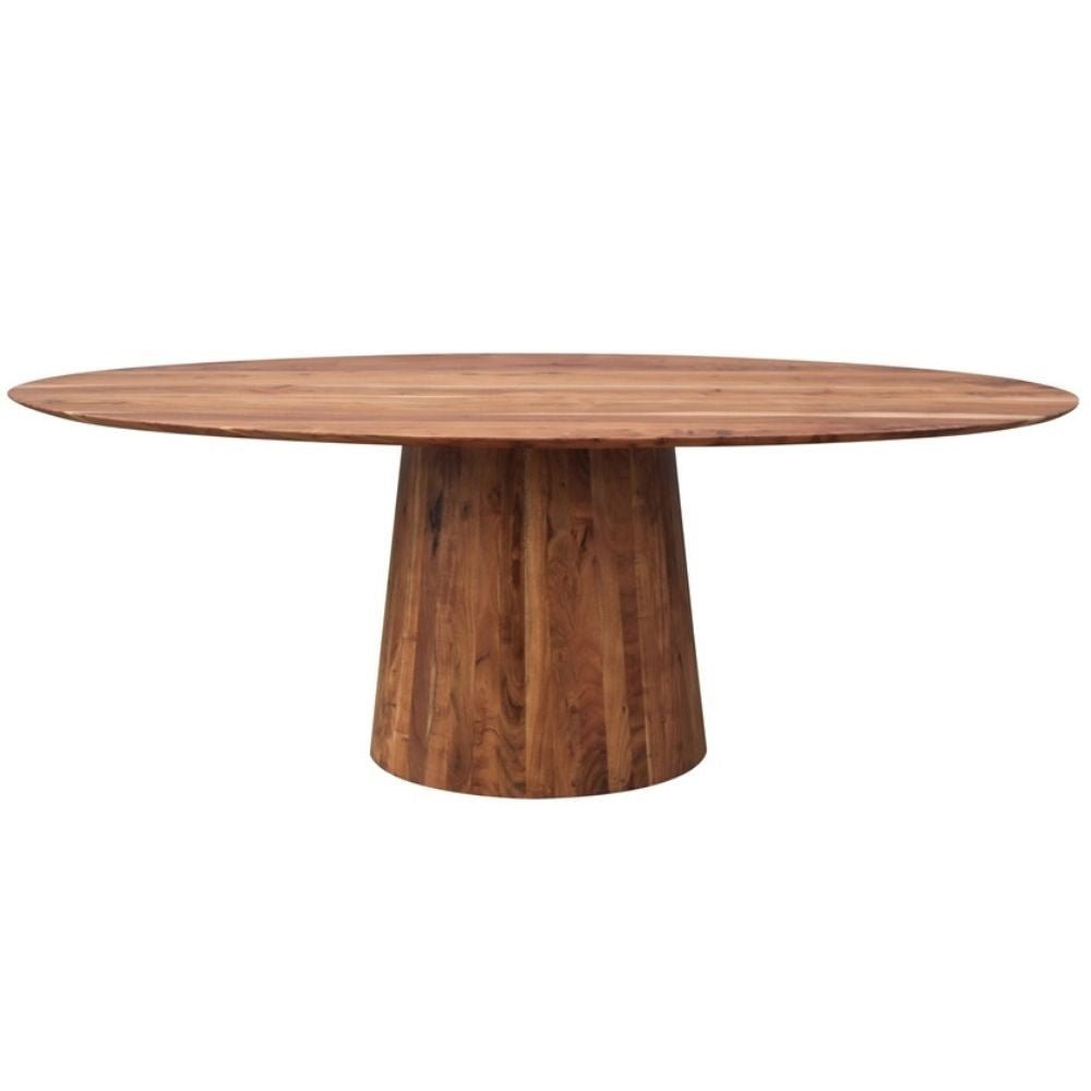 Dining table Amelia Dimehouse Oak LxWxH 228x108x11 Acacia wood Atmospheric photo diagonal front view
