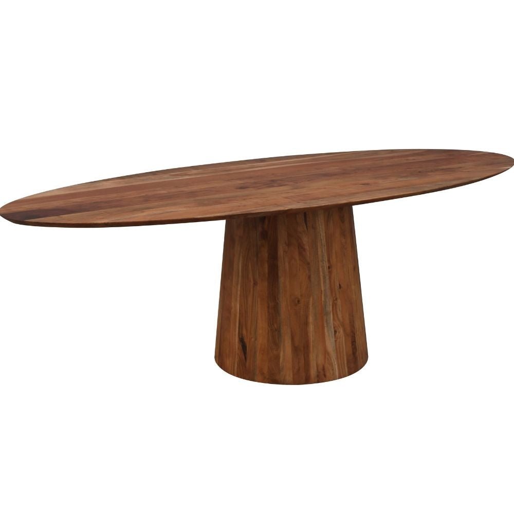 Dining table Amelia Dimehouse Oak LxWxH 248x108x11 Acacia wood Atmospheric photo diagonal front view