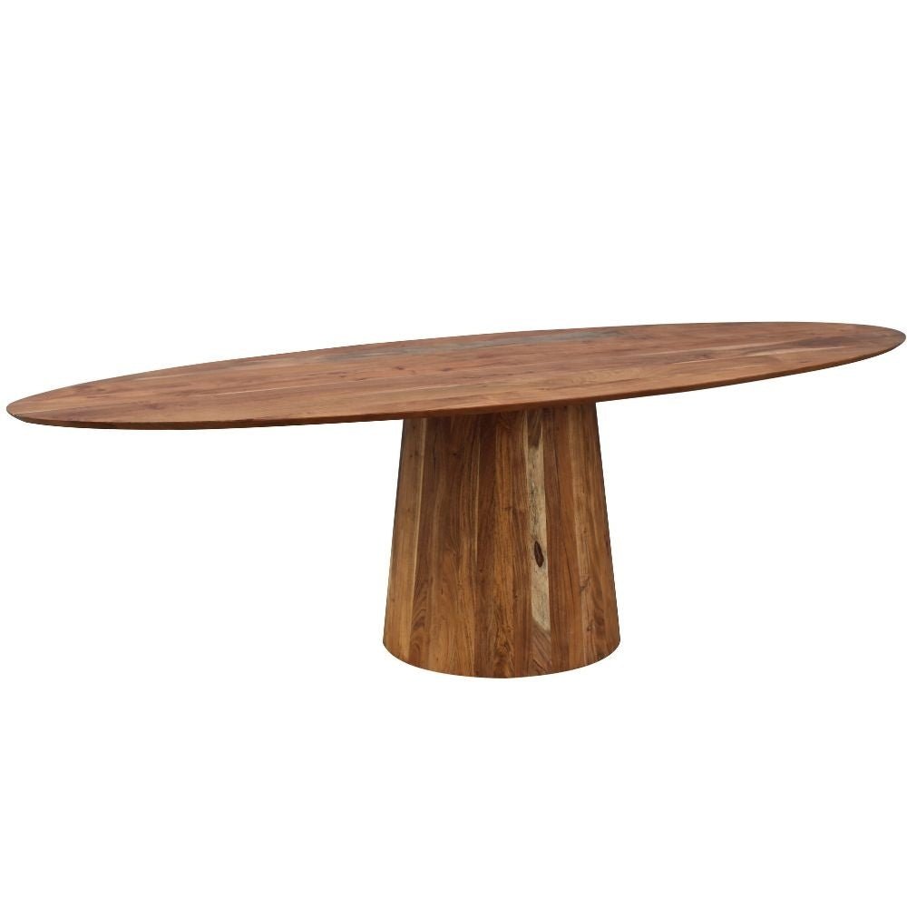 Dining table Amelia Dimehouse Oak LxWxH 268x108x11 Acacia wood Atmospheric photo diagonal front view