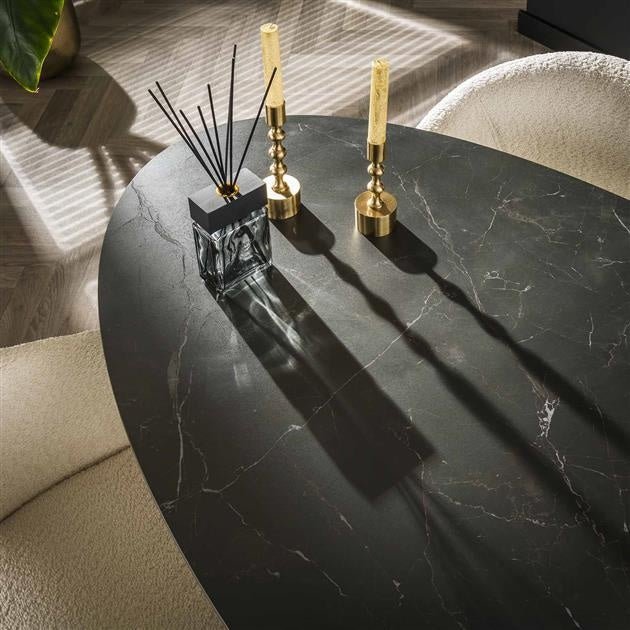 Dining table Sophie DH Interior Black LxWxH 189x99x9 Ceramic Atmospheric photo detail