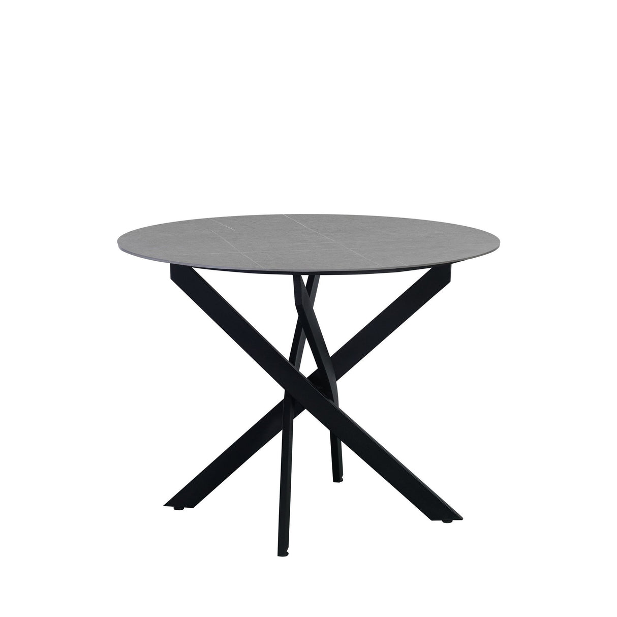 Vivian Gray dining table Dimehouse Gray LxWxH 111x111x11 Sintered stone White photo front view
