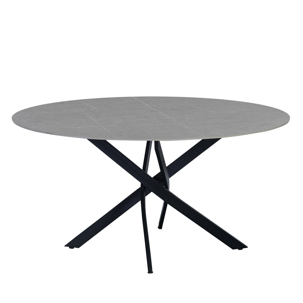 Vivian Gray dining table Dimehouse Gray LxWxH 120x16x7 Sintered stone White photo front view