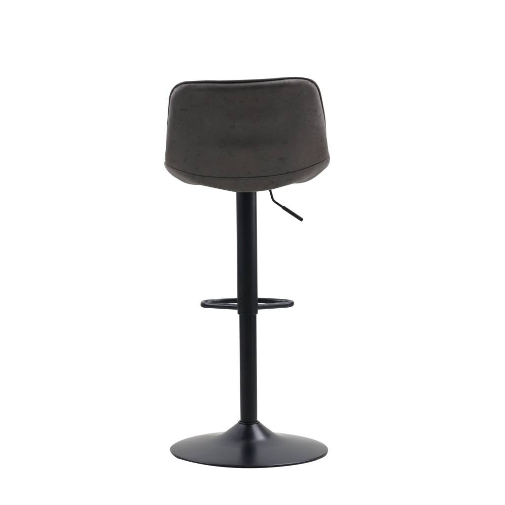 Barstool Keston Dimehouse Anthracite LxWxH 82x52x39 Microfiber White photo diagonal rear view