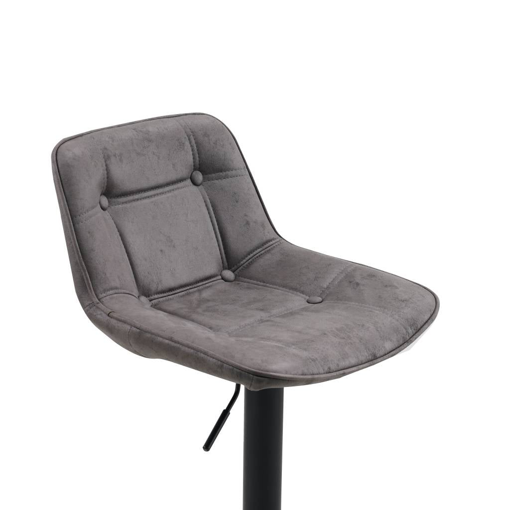 Barstool Keston Dimehouse Anthracite LxWxH 82x52x39 Microfiber White photo detail