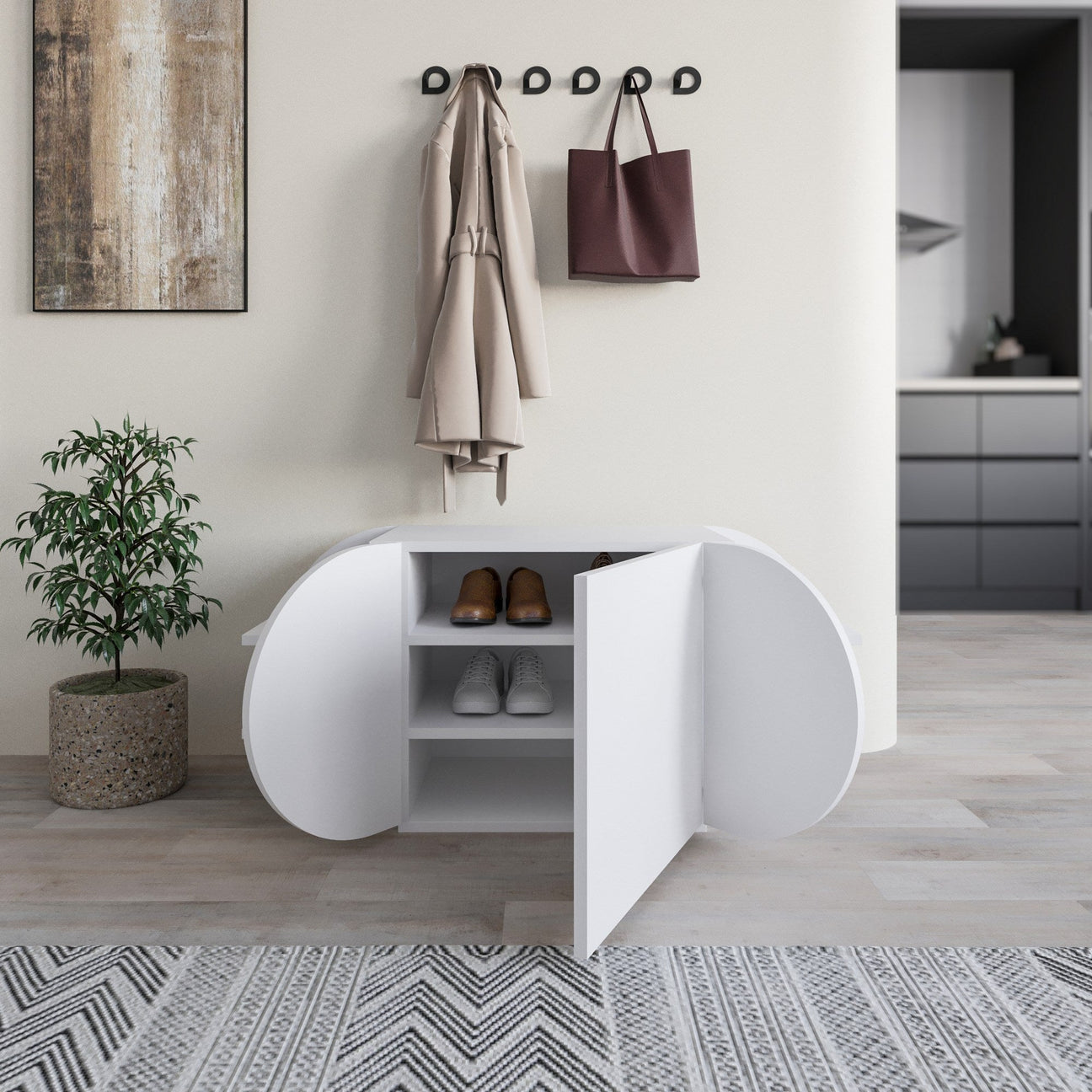 Schoenenkast Wit- Dimehouse