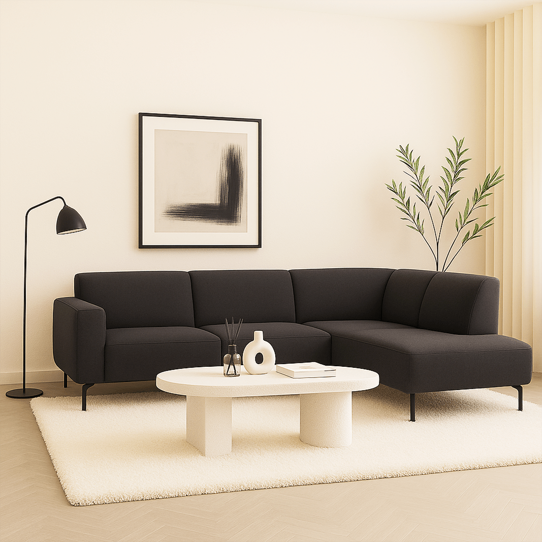 Hoekbank antraciet - Dimehouse