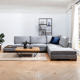 Corner Sofa Right Tulip Dark Gray - With Ottoman 