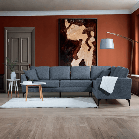 Corner sofa right pace dark gray