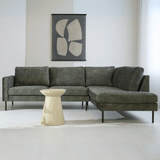 Green velvet corner sofa Gaya - right 