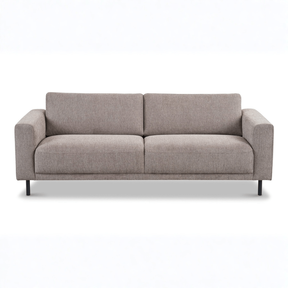 Modern 3-seater Taupe Fabric Sofa Aniko 213x90x78 cm 