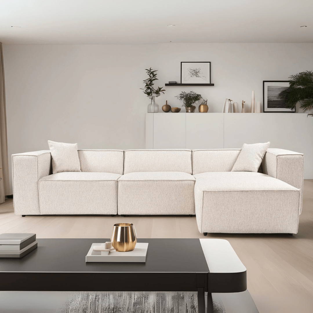 Corner sofa lora light brown