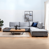 Corner sofa right tulip dark gray