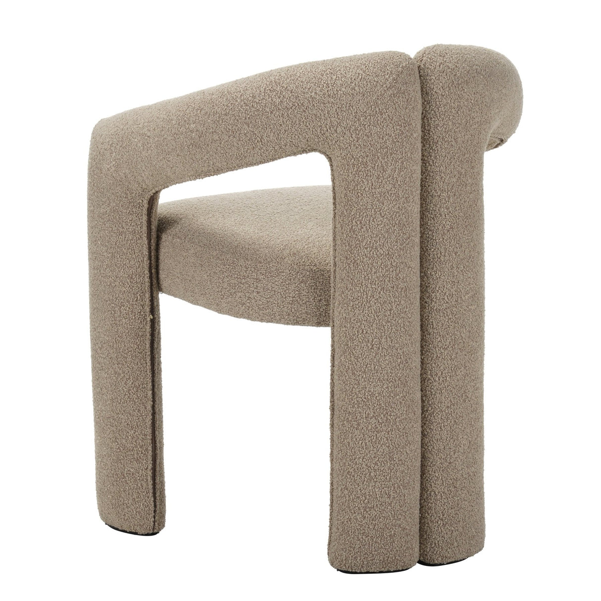 Design Dining Chair Sand Color Bouclé Maro - Fully Upholstered 