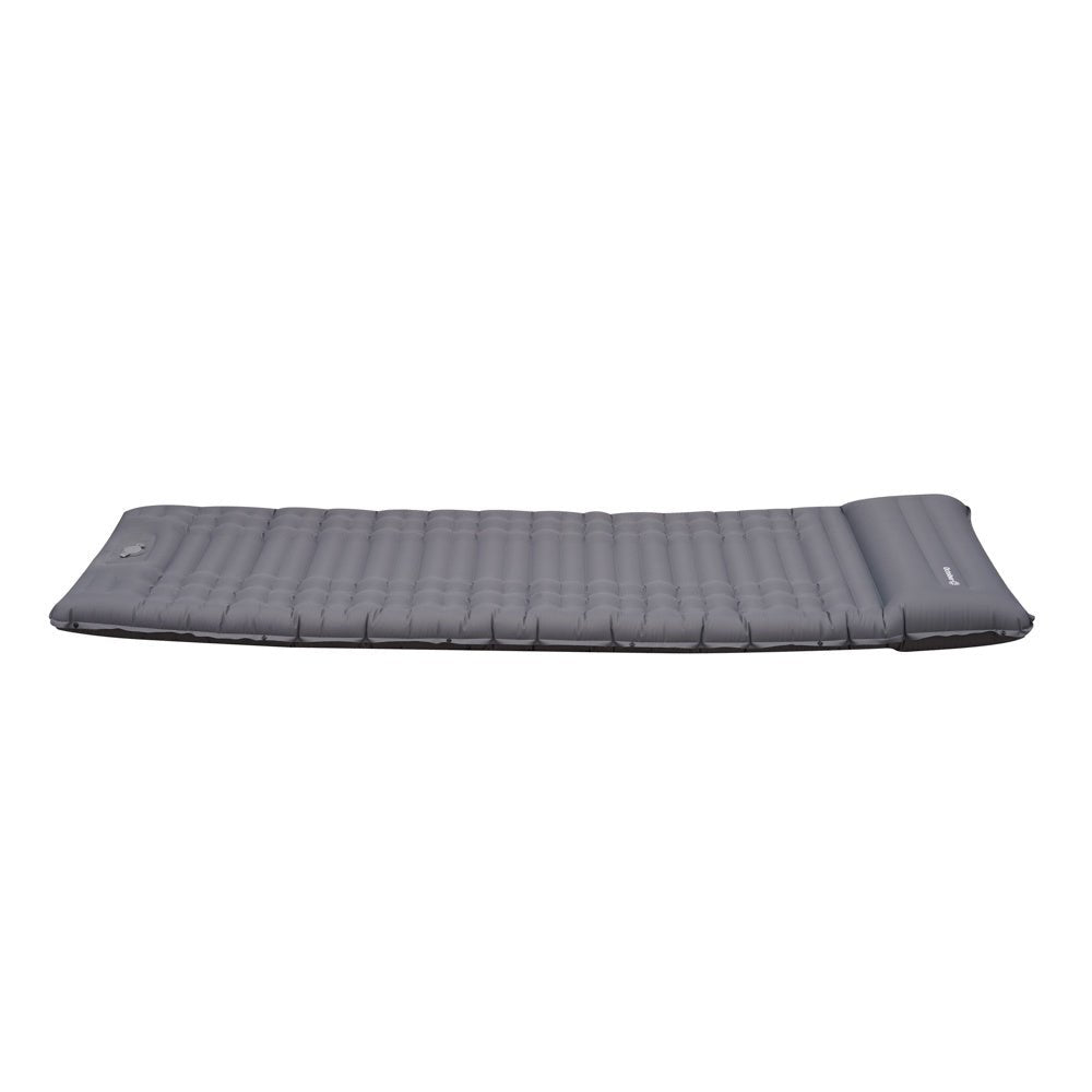 Air mattress 1 person with built-in inflation system 205x67x10 cm Dimehouse Gray LxWxH 23x15x15 Nylon White photo side view