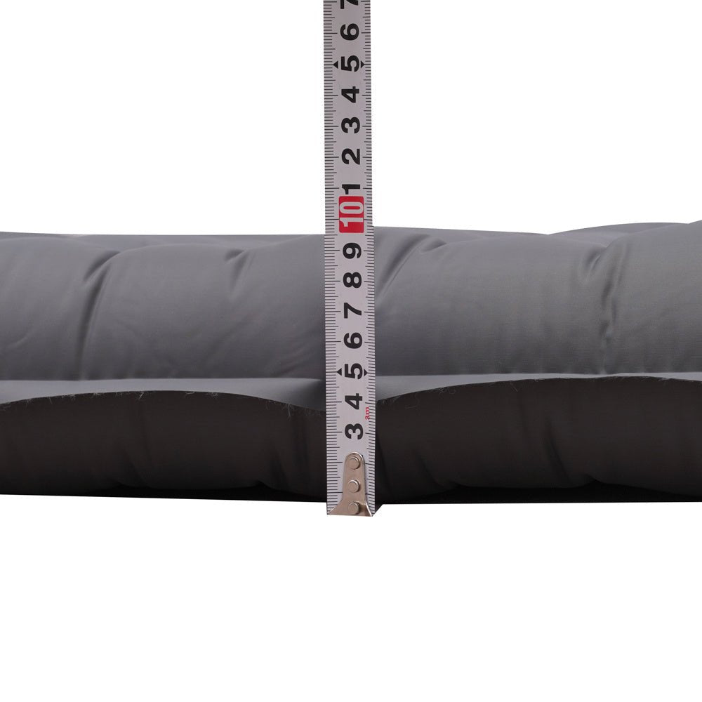 Air mattress 1 person with built-in inflation system 205x67x10 cm Dimehouse Gray LxWxH 23x15x15 Nylon White photo detail