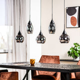 Hanging Lamp Kesi 5-light Smoke Glass