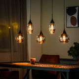 Hanging Lamp Kesi 5-light Smoke Glass