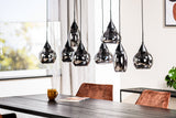 Glass Pendant Lamp Kesi 8-light Smoke Glass