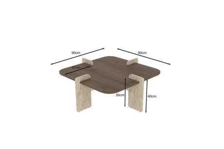 Poalla - Walnut, Travertine Walnut Travertine 100% MELAMINE COATED CHIPBOARD