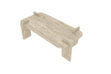 Lovge coffee table travertine look 120 x 60 cm Melamine-coated wood composite