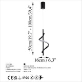 Black Metal Pendant Lamp Opulent 