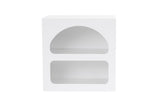 Bedside tables - Bedside table Lorin White Melamine 50x50x38 cm - Dimehouse