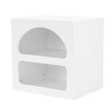 Bedside tables - Bedside table Lorin White Melamine 50x50x38 cm - Dimehouse